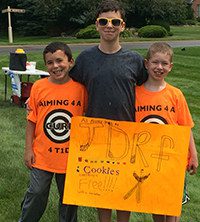 The Caswell boys raised more than $300 for JDRF by hosting a lemonade stand.