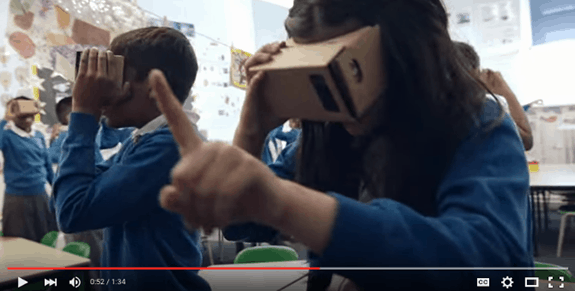 Watch a 1:34 video about the Google Expedition Program