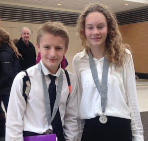 Ella Cunningham and Josh Moss at All State Band